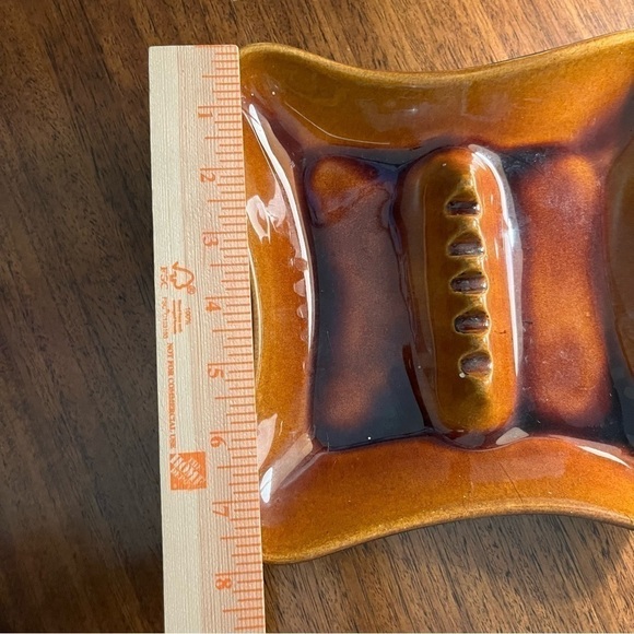 Berkeley Pottery Ashtray 7001, vintage
USA brown, Wood Grain Bottom Mid Century - Picture 5 of 7
